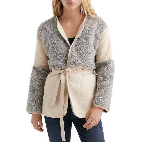 [Lucky Brand] Reversible Mixed Sherpa Jacket